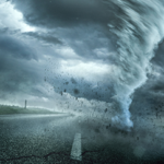 Tornado on a highway